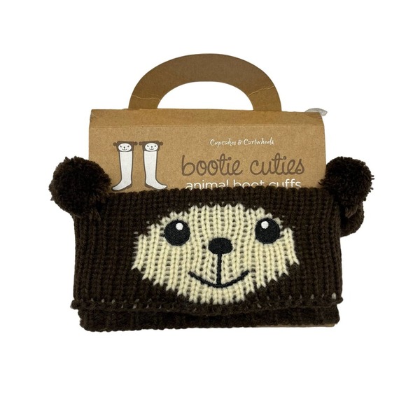 NWT Bear Cupcakes & Cartwheels Bootie Cuties Animal Boot Cuffs - Picture 1 of 3